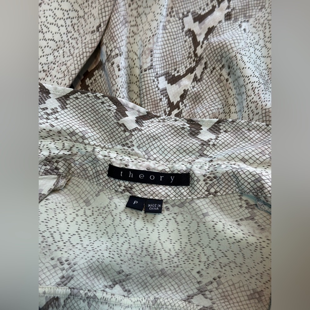 Theory Snakeskin Python Petite Blouse - image 4